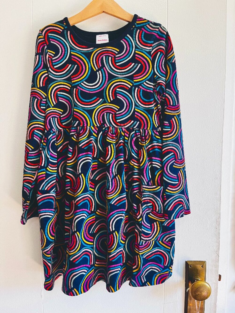 Hanna Andersson Rainbow Dress 130 8-9yrs